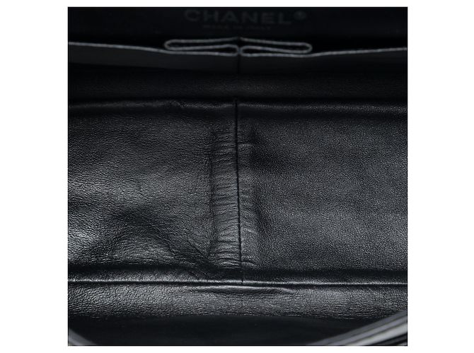 Chanel Black Quilted Crinkled Patent Reissue 2.55 Double Flap 227 Nero - vista 4