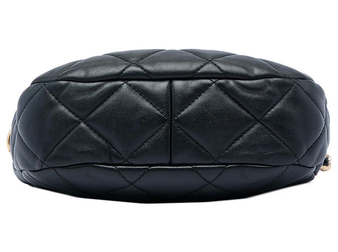 Borsa Hobo Chanel Black CC in agnello trapuntato con catena Nero - vista 3