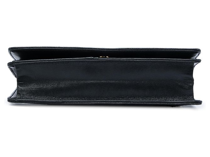 Wallet On Chain Portafoglio con Catena Chanel Black CC Caviar Nero - vista 3