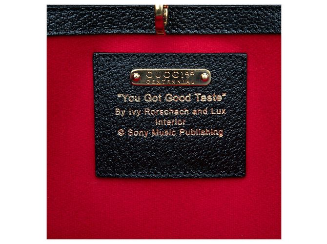 Gucci Red 100th Anniversary Filz-Einkaufstasche mit Kalbslederbesatz und Script-Logo Rot - Ansicht 5