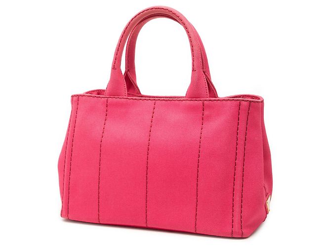 Prada Pink Small Canvas Canapa Logo Tote - Ansicht 2