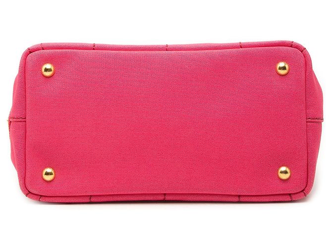 Prada Pink Small Canvas Canapa Logo Tote - Ansicht 3