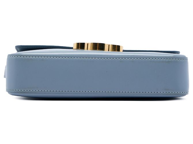 Céline Borsa a tracolla Celine Triomphe Claude in pelle di vitello lucida blu Blu chiaro - vista 3