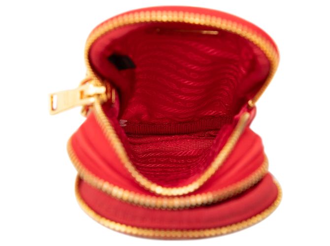 Custodia per telefono con doppia zip in Tessuto rosso Prada - vista 4