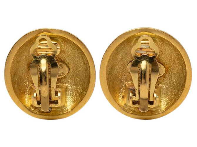 Orecchini a clip Chanel Gold CC placcati oro D'oro - vista 2