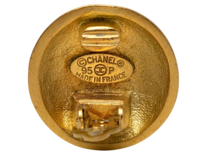 Orecchini a clip Chanel Gold CC placcati oro D'oro - vista 3