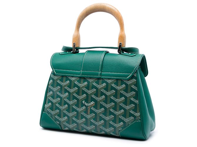 Goyard Verde Mini Goyardine Saigon Souple - vista 2