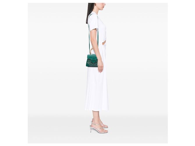 Goyard Verde Mini Goyardine Saigon Souple - vista 6