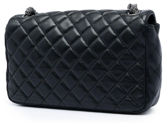 Chanel Black Medium Quilted Lambskin Westminster Pearl Flap Nero - vista 2
