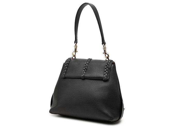Chloé Penelope Soft Satchel em couro de vitelo de grão pequeno preto - vista 2