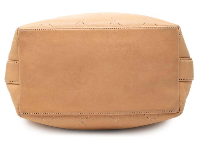 Chanel Beige Large CC Quilted Calfskin On My Shoulder Drawstring Bucket Bag - view 3