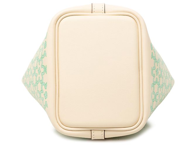 Hermès White Micro Swift Lucky Daisy Picotin Lock 14 Bianco Crudo - vista 3