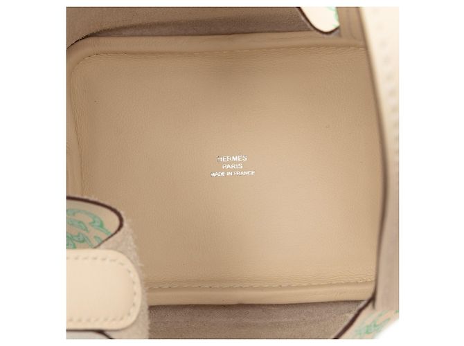 Hermès White Micro Swift Lucky Daisy Picotin Lock 14 Bianco Crudo - vista 4