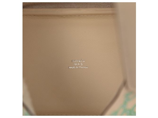 Hermès White Micro Swift Lucky Daisy Picotin Lock 14 Bianco Crudo - vista 5