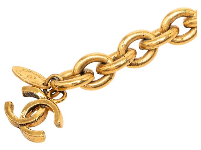 Cinturón de cadena Triple CC chapado en oro Chanel Gold Dorado - vista 2