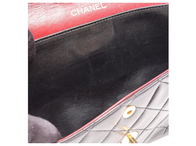 Chanel Black Medium Classic Lambskin Double Flap Nero - vista 4