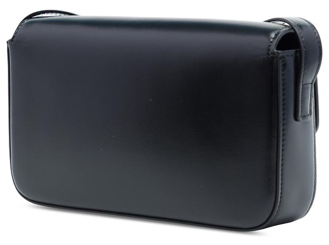 Céline Borsa a tracolla Celine Triomphe Claude in pelle di vitello lucida nera Nero - vista 2