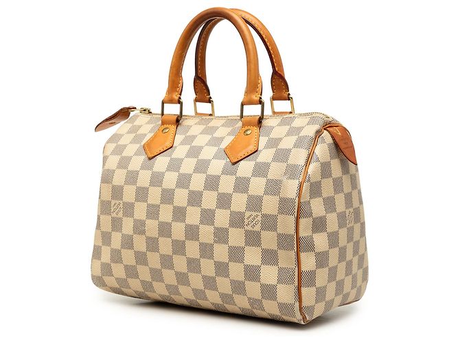 Louis Vuitton White Damier Azur Speedy 25 Bianco - vista 2
