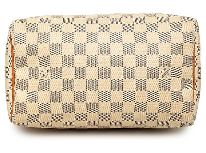 Louis Vuitton White Damier Azur Speedy 25 Bianco - vista 3