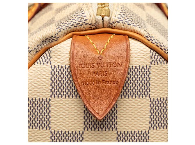 Louis Vuitton White Damier Azur Speedy 25 Bianco - vista 5