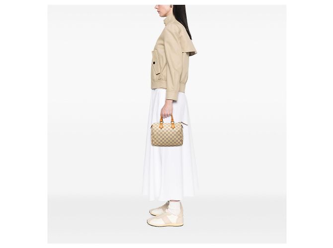 Louis Vuitton White Damier Azur Speedy 25 Bianco - vista 8