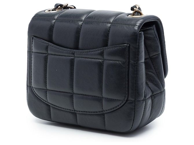 Chanel Black Mini Quilted Lambskin Resin Crystal Square Monacoco Flap Nero - vista 2