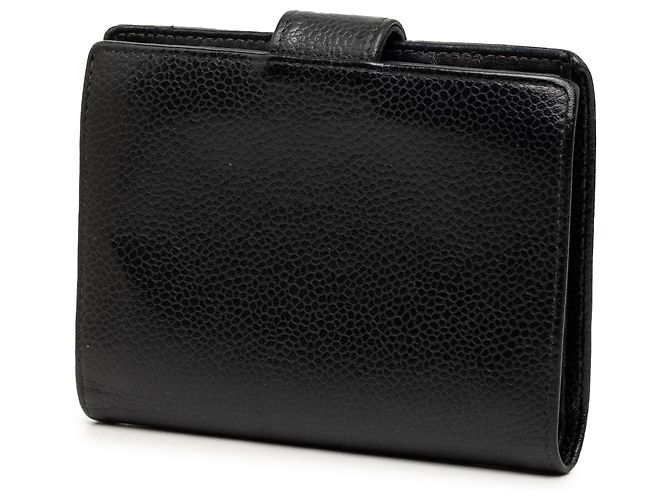 Chanel Black CC Caviar Bifold Geldbörse Schwarz - Ansicht 2
