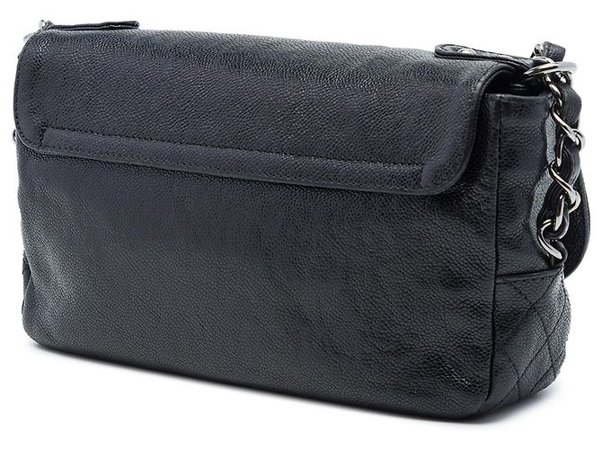 Chanel Black Caviar Pocket In The City Single Flap Nero - vista 2