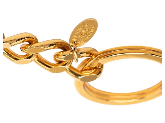 Llavero Chanel Gold CC chapado en oro Dorado - vista 3