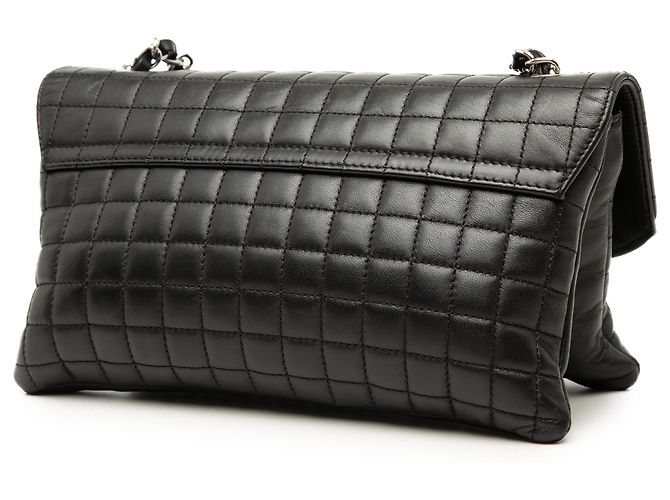 Borsa a Spalla Chanel Black CC Chocolate Bar Lambskin No 5 Camellia Nero - vista 2