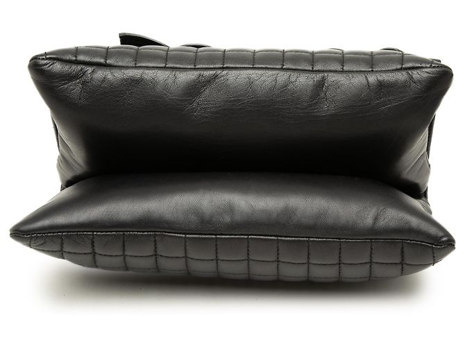 Borsa a Spalla Chanel Black CC Chocolate Bar Lambskin No 5 Camellia Nero - vista 3