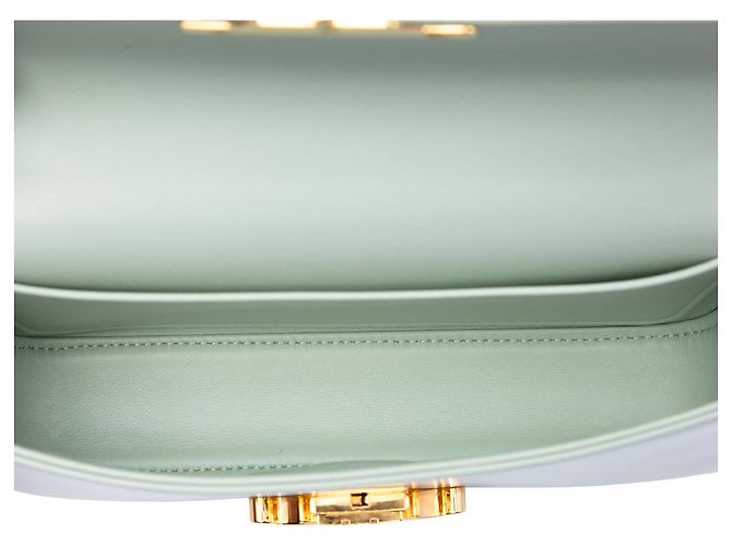 Céline Borsa a tracolla Celine Claude Triomphe in pelle di vitello lucida verde Verde chiaro - vista 4