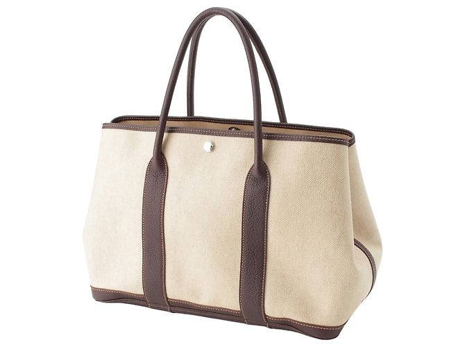 Hermès Beige Toile und Negonda Garden Party 36 - Ansicht 13