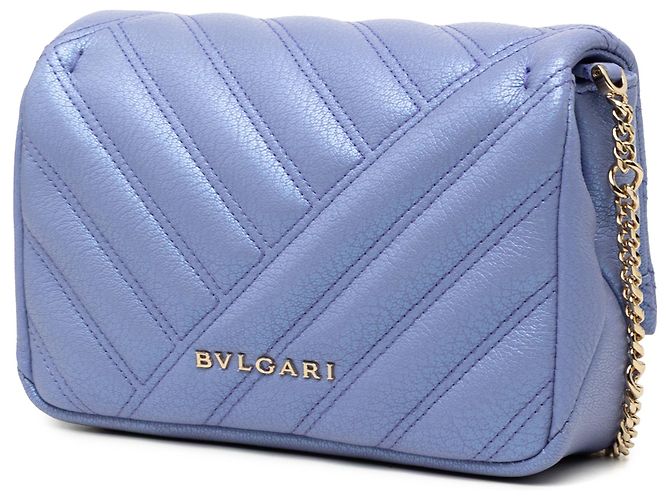 Bulgari Borsa a tracolla Serpenti Cabochon in pelle viola Bvlgari Porpora - vista 2