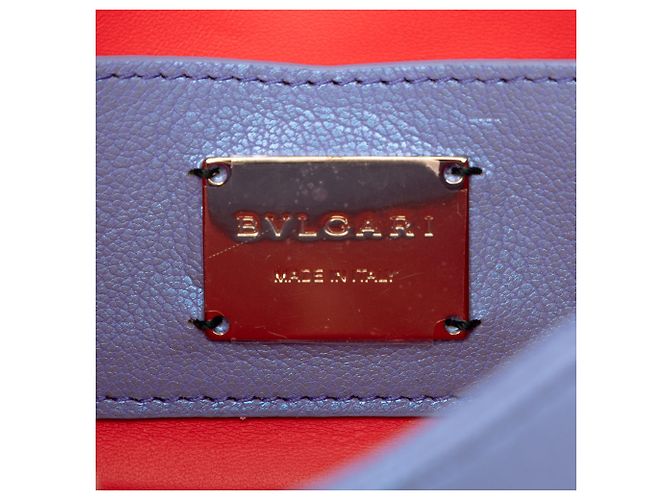 Bulgari Borsa a tracolla Serpenti Cabochon in pelle viola Bvlgari Porpora - vista 5