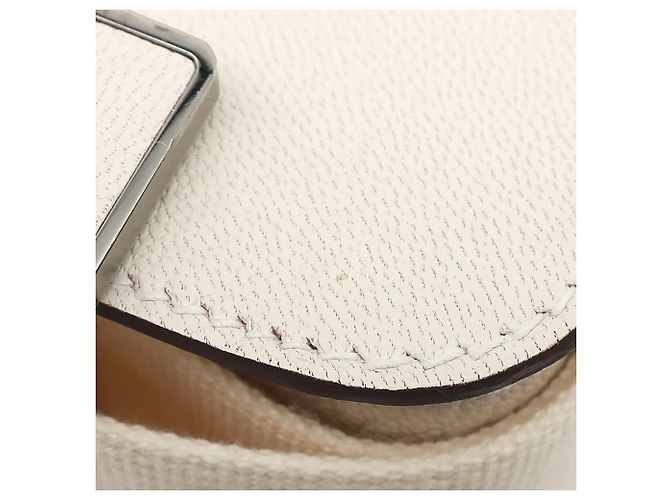 Hermès Geta in chevre Mysore bianco Crudo - vista 8