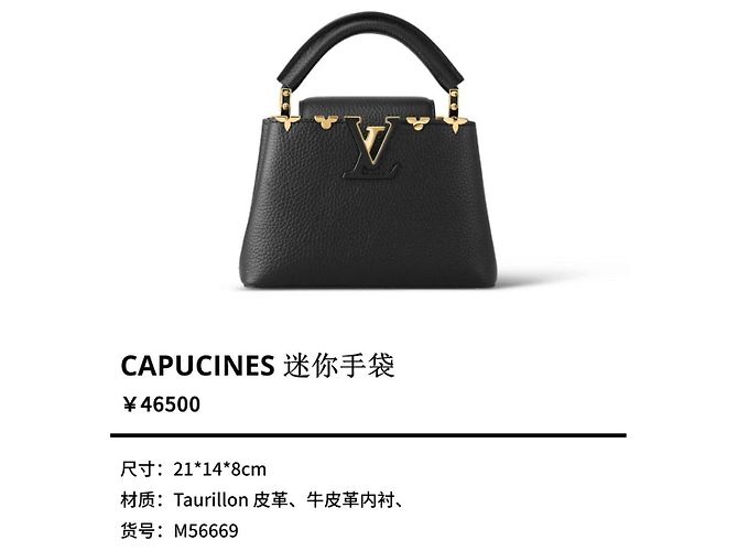 Borsa Louis Vuitton Capucines Mini Nero - vista 9