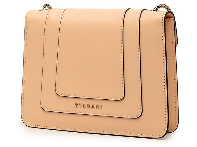 Bulgari Bvlgari Beige Small Leather Square Serpenti Forever Chain Crossbody - vista 2