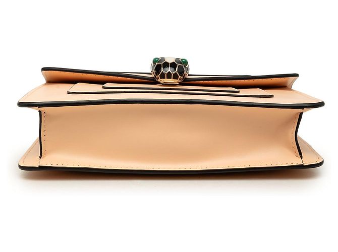 Bulgari Bvlgari Beige Small Leather Square Serpenti Forever Chain Crossbody - vista 3