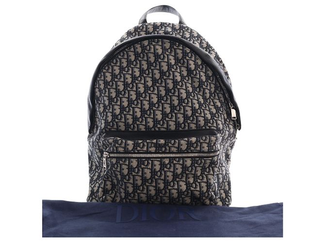 Dior Blue Oblique Canvas Rider Backpack Navy blue - view 17