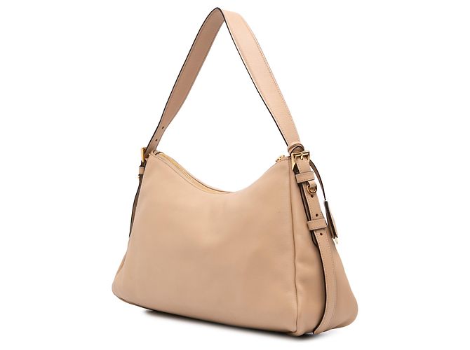Borsa a tracolla Aimee in pelle beige grande Prada - vista 2
