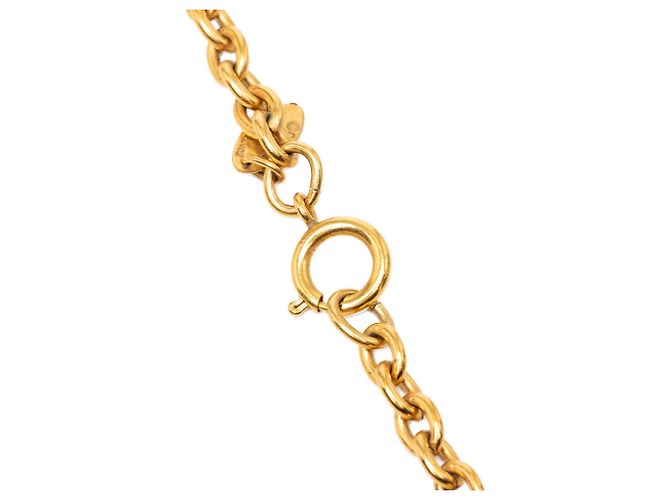 Collana con pendente con ciondoli a lettera Chanel Gold placcato oro D'oro - vista 4