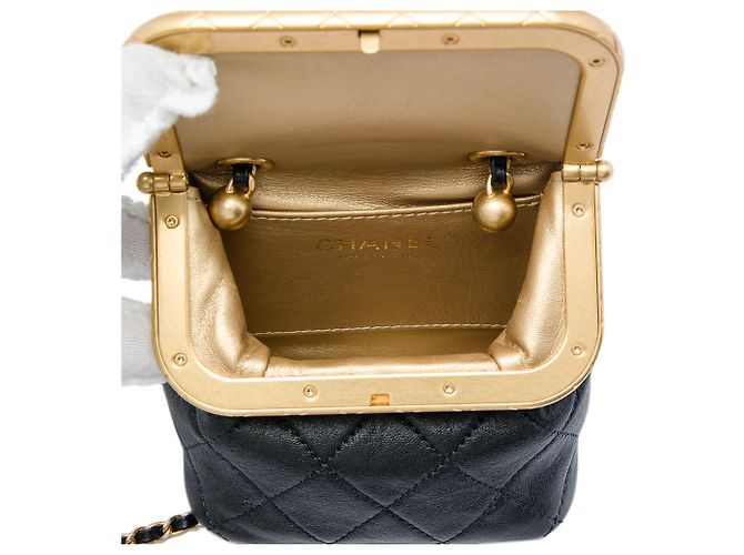 Borsa My Crush in agnello micro trapuntato nero Chanel - vista 4