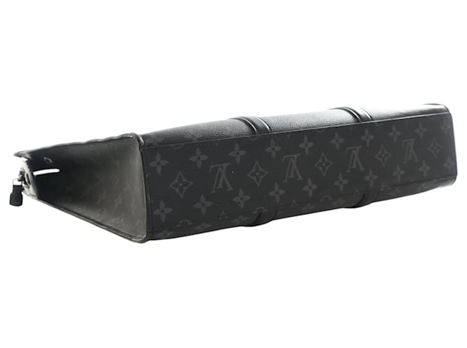 Louis Vuitton Borsa Orizzontale Monogram Eclipse Nera con Cerniera Nero - vista 12