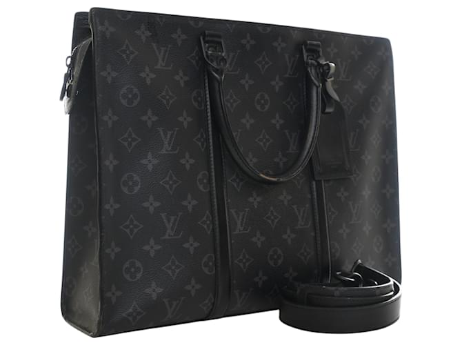 Louis Vuitton Borsa Orizzontale Monogram Eclipse Nera con Cerniera Nero - vista 2