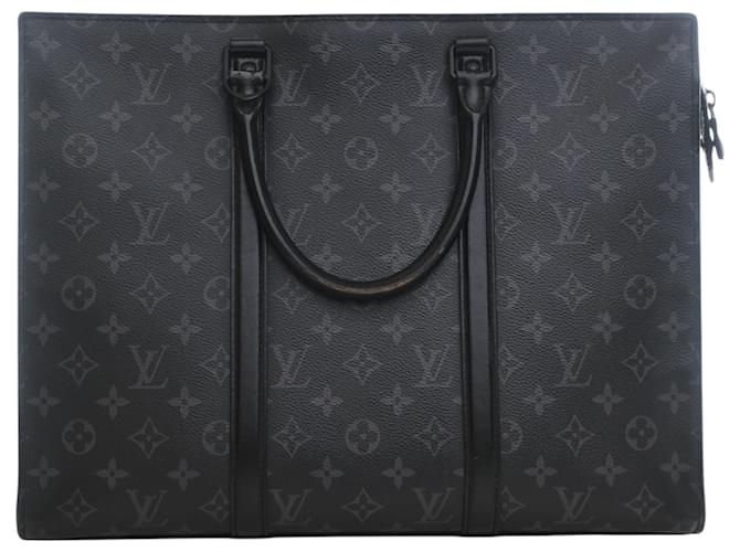 Louis Vuitton Borsa Orizzontale Monogram Eclipse Nera con Cerniera Nero - vista 4