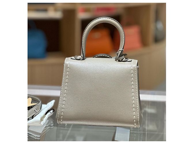 Mini borsa Delvaux Brilliant Beige - vista 3