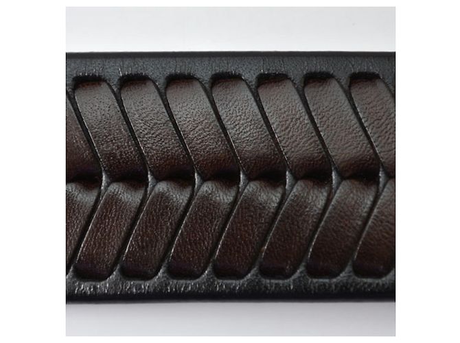 Salvatore Ferragamo Gancini Ledergürtel Braun Schwarz - Ansicht 8