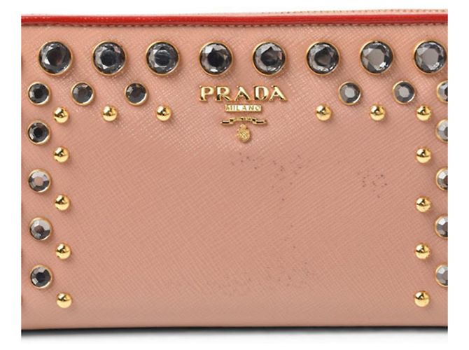 Monedero de charol Prada Beige - vista 2