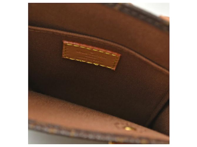Borsa Louis Vuitton Monogram Petite Sac Plat Marrone - vista 8
